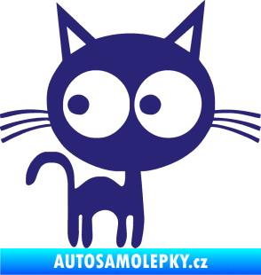 Samolepka Kočička 001 pravá střední modrá