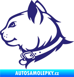 Samolepka Kočka 003 levá střední modrá