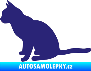 Samolepka Kočka 008 levá střední modrá