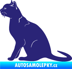 Samolepka Kočka 021 levá střední modrá
