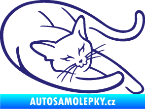 Samolepka Kočka 022 pravá střední modrá