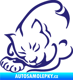 Samolepka Kočka 030 levá střední modrá