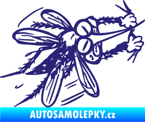Samolepka Komár 002 pravá střední modrá