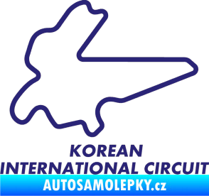 Samolepka Okruh Korean International Circuit střední modrá