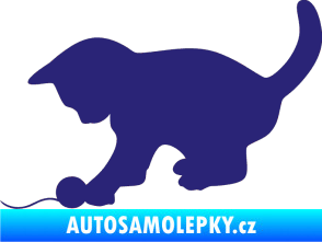 Samolepka Koťátko 001 levá střední modrá
