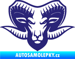 Samolepka Kozel 006 hlava střední modrá
