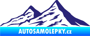Samolepka Krajina hory 009 levá střední modrá
