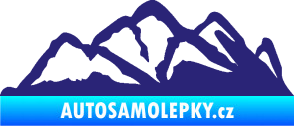 Samolepka Krajina hory 013 pravá střední modrá