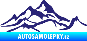 Samolepka Krajina hory 017 pravá střední modrá
