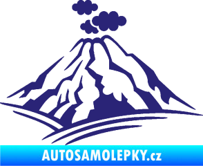 Samolepka Krajina hory 018 pravá střední modrá