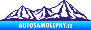 Samolepka Krajina hory 019 pravá střední modrá