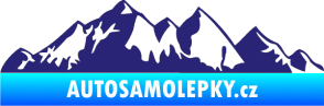 Samolepka Krajina hory 021 levá střední modrá