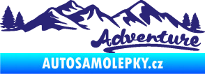Samolepka Krajina hory 028 pravá střední modrá