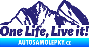 Samolepka Krajina hory 029 levá střední modrá