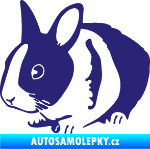 Samolepka Králík 002 levá zakrslý králíček střední modrá