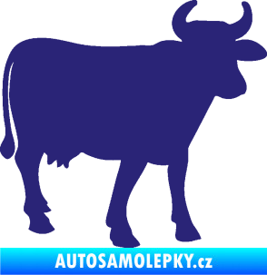 Samolepka Kráva 002 pravá střední modrá
