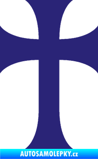 Samolepka Křesťanský kříž 002 střední modrá