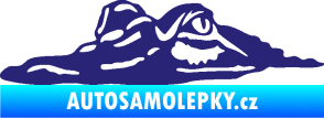 Samolepka Krokodýl 003 levá hlava na hladině střední modrá