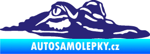 Samolepka Krokodýl 003 pravá hlava na hladině střední modrá