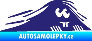 Samolepka Kuk 004 pravá zubatý šmíráček střední modrá
