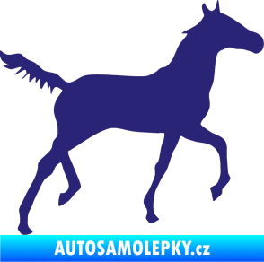 Samolepka Kůň 011 pravá střední modrá