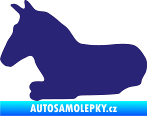 Samolepka Kůň 017 levá ležící střední modrá