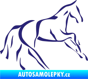 Samolepka Kůň 024 pravá střední modrá