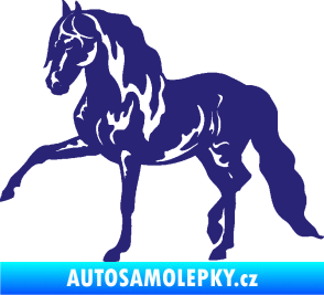 Samolepka Kůň 039 levá střední modrá