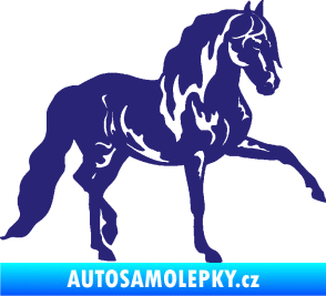 Samolepka Kůň 039 pravá střední modrá