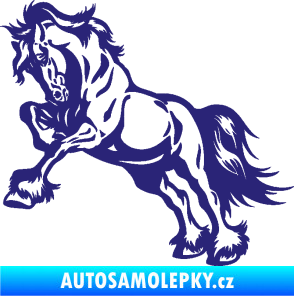 Samolepka Kůň 055 levá střední modrá