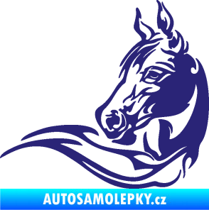 Samolepka Kůň 085 levá střední modrá
