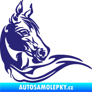 Samolepka Kůň 085 pravá střední modrá