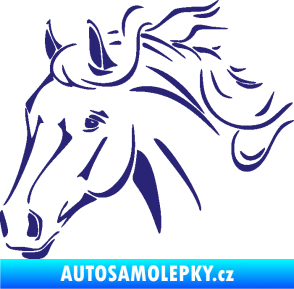 Samolepka Kůň 092 levá střední modrá