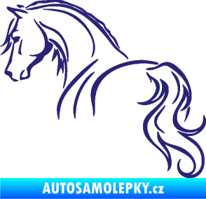 Samolepka Kůň 104 levá střední modrá
