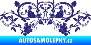 Samolepka Květina dekor 026 střední modrá