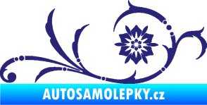Samolepka Květina dekor 040 pravá střední modrá
