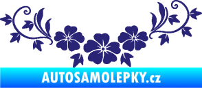 Samolepka Květina dekor 045 pravá ibišky střední modrá
