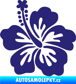 Samolepka Kytička 001 levá ibišek střední modrá
