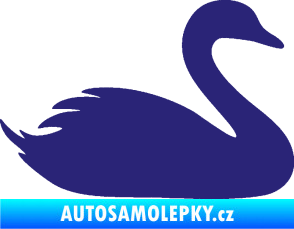 Samolepka Labuť 001 pravá střední modrá