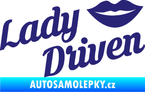 Samolepka Lady driven 002 nápis střední modrá