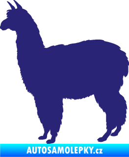 Samolepka Lama 002 levá alpaka střední modrá