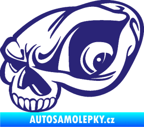 Samolepka Lebka 018 levá střední modrá