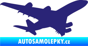 Samolepka Letadlo 002 pravá střední modrá