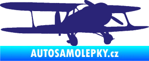 Samolepka Letadlo 006 pravá střední modrá