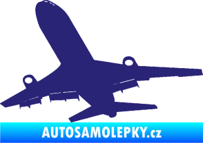 Samolepka Letadlo 007 levá střední modrá