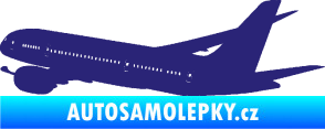 Samolepka Letadlo 009 levá střední modrá