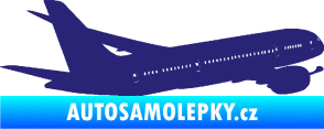 Samolepka Letadlo 009 pravá střední modrá