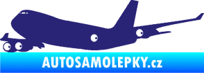 Samolepka Letadlo 012 levá střední modrá