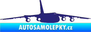 Samolepka Letadlo 015 pravá střední modrá