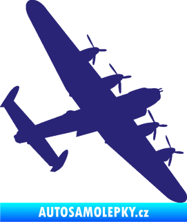 Samolepka Letadlo 022 pravá bombarder Lancaster střední modrá
